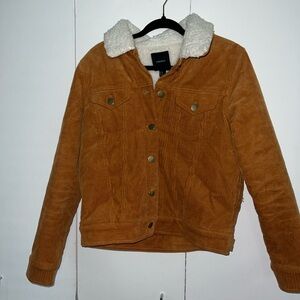 Fleece lined corduroy jacket